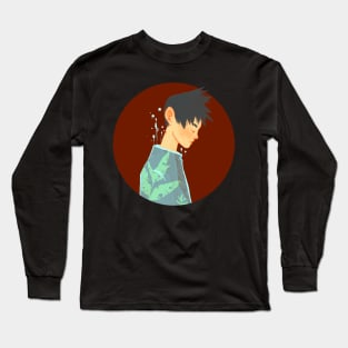 Pretty Boy Design | Handmade Anime Manga Style Illustration | By Atelier Serakara Long Sleeve T-Shirt